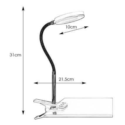 Markslöjd 106471 - Lampe LED à pince  FLEX LED/5W/230V