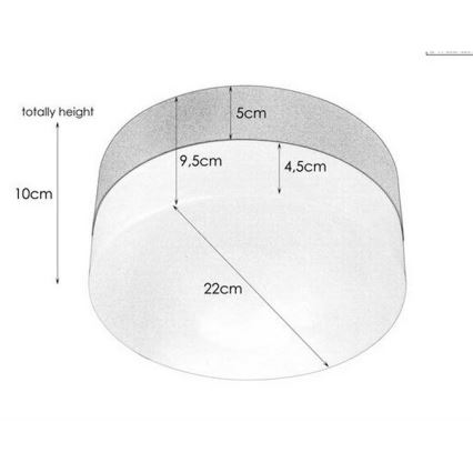 Markslöjd 106574 - Plafonnier DEMAN LED/7W/230V IP44