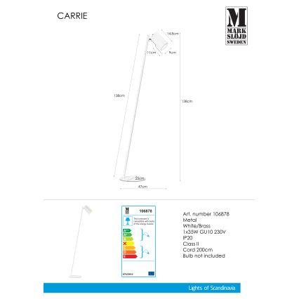 Markslöjd 106878 - Lampadaire CARRIE 1xGU10/35W/230V blanc