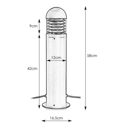 Markslöjd 106933 - Lampe d'extérieur LED GARDEN24 LED/6W/24V 58 cm IP44 noire