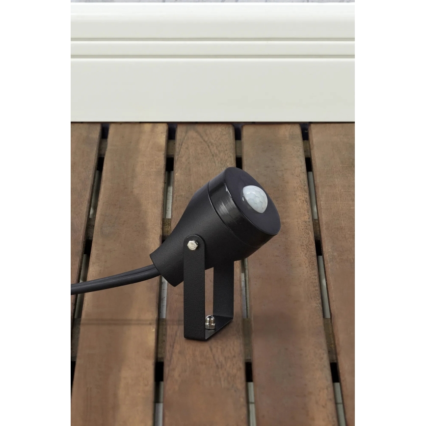 Markslöjd 106940 - Détecteur de mouvement PIR et capteur crépusculaire pour extérieur GARDEN24 IP44, noir