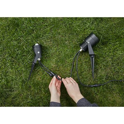 Markslöjd 106940 - Détecteur de mouvement PIR et capteur crépusculaire pour extérieur GARDEN24 IP44, noir