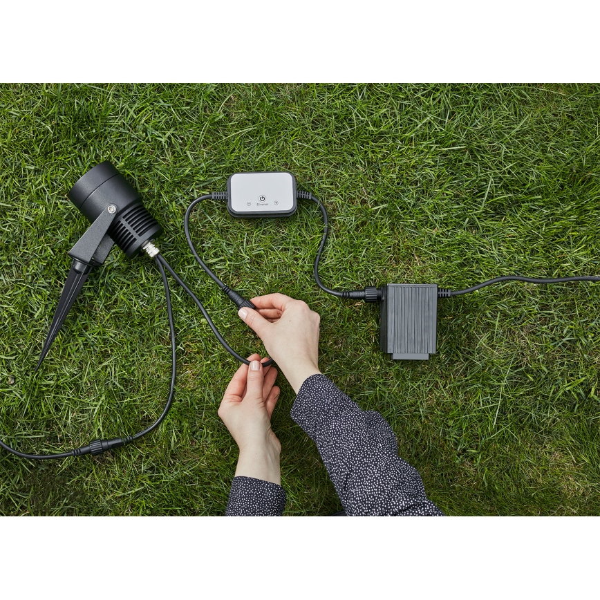 Markslöjd 106940 - Détecteur de mouvement PIR et capteur crépusculaire pour extérieur GARDEN24 IP44, noir