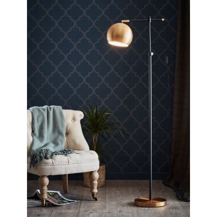 Markslöjd 107231 - Lampadaire CHESTER 1xE27/40W/230V noir/bronze