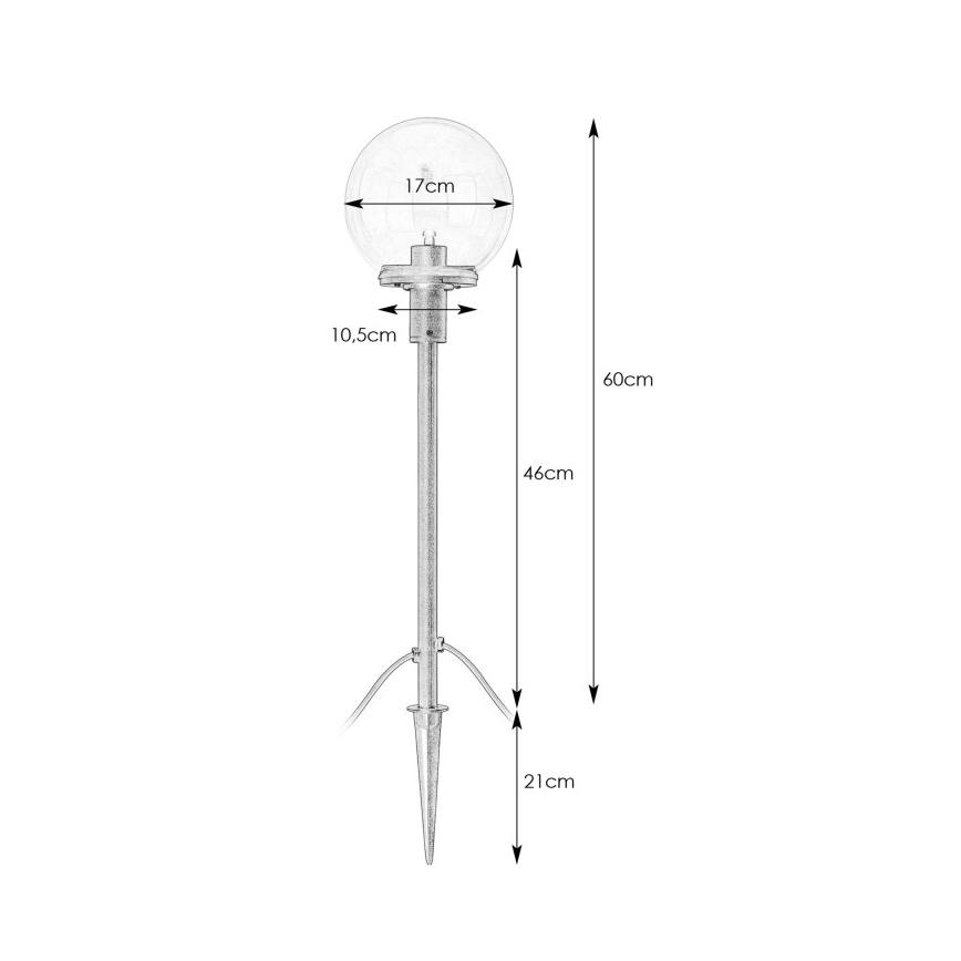 Markslöjd 107283 - Lampe d'extérieur LED GARDEN24 LED/3W/24V 81 cm IP44 noir/transparent