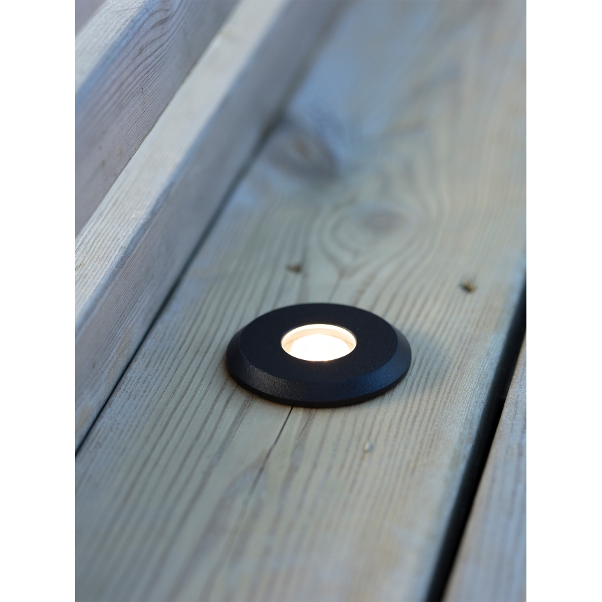 Markslöjd 107284 - Luminaire encastré extérieur à LED GARDEN24 LED/0,8W/24V IP44 noir