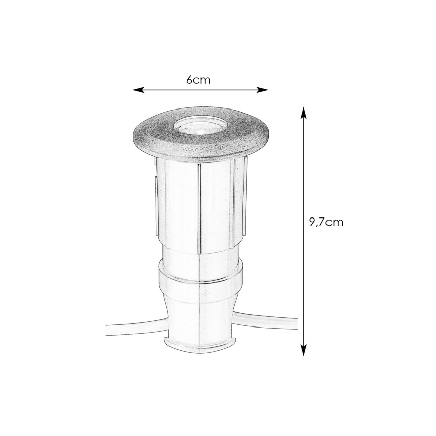 Markslöjd 107284 - Luminaire encastré extérieur à LED GARDEN24 LED/0,8W/24V IP44 noir