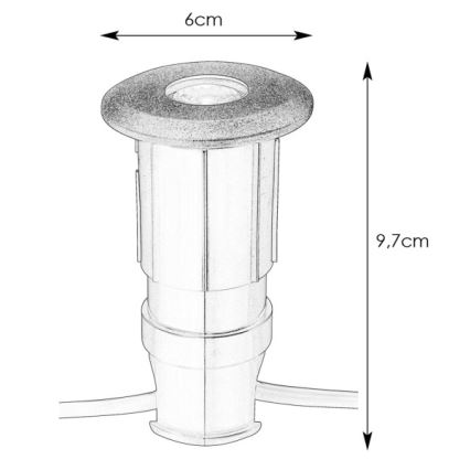 Markslöjd 107285 - Luminaire encastré LED d'extérieur GARDEN24 LED/3W/24V IP44 noir