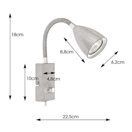 Markslöjd 107409 - Applique murale à intensité variable CIRO 1xGU10/7W/230V