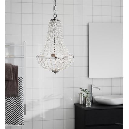 Markslöjd 107550 - Lustre en cristal sur chaîne pour salle de bain GRÄNSÖ 2xG9/20W/230V