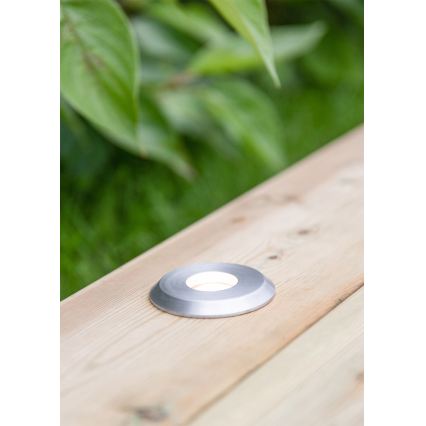 Markslöjd 107716 - Luminaire encastré d'extérieur LED GARDEN24 LED/0,8W/24V IP44 noir/chrome mat
