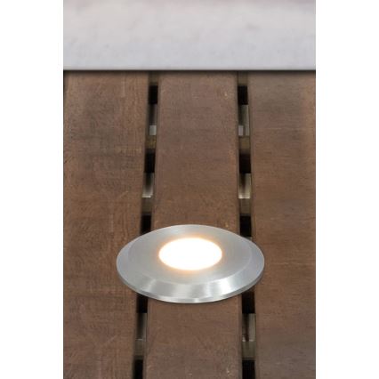 Markslöjd 107716 - Luminaire encastré d'extérieur LED GARDEN24 LED/0,8W/24V IP44 noir/chrome mat
