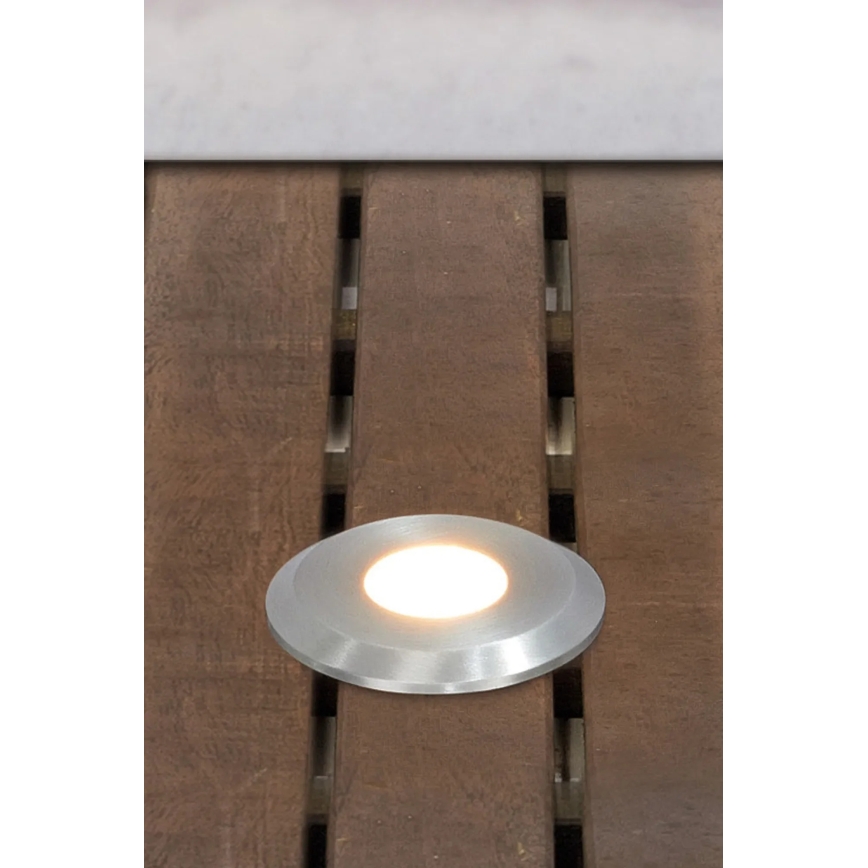 Markslöjd 107716 - Luminaire encastré d'extérieur LED GARDEN24 LED/0,8W/24V IP44 noir/chrome mat