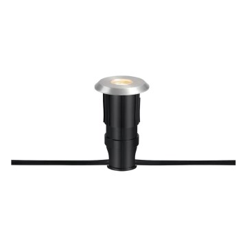 Markslöjd 107717 - Luminaire encastré LED d'extérieur GARDEN24 LED/3W/24V IP44 noir/chrome mat