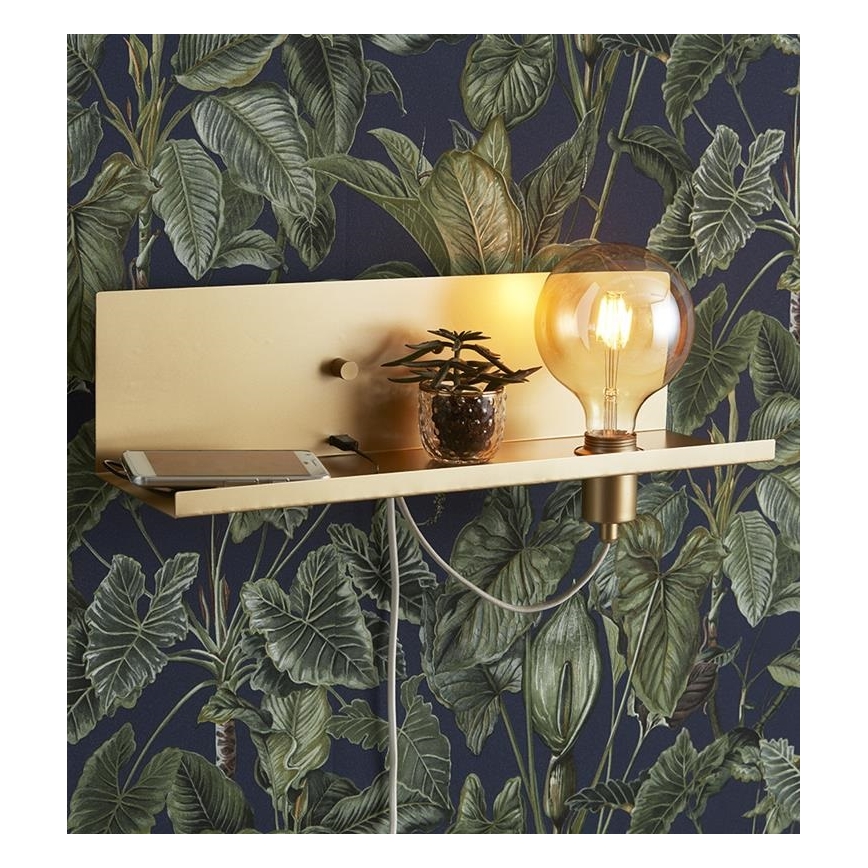 Markslöjd 107791 - Applique murale dimmable avec USB MULTI 1xE27/60W/230V