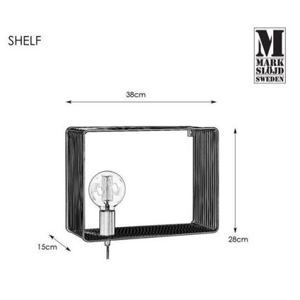 Markslöjd 107814 - Applique murale SHELF 1xE27/60W/230V