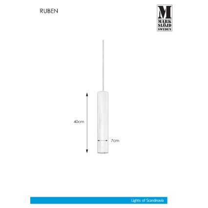 Markslöjd 107880 - Suspension fil RUBEN 1xGU10/35W/230V