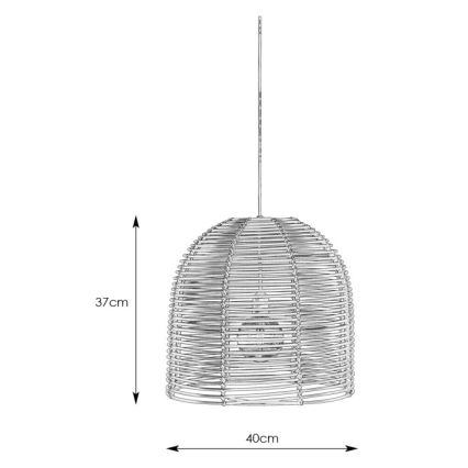 Markslöjd 107990 - Suspension d'extérieur LED GARDEN24 LED/2,86W/24V IP44 rotin/noir