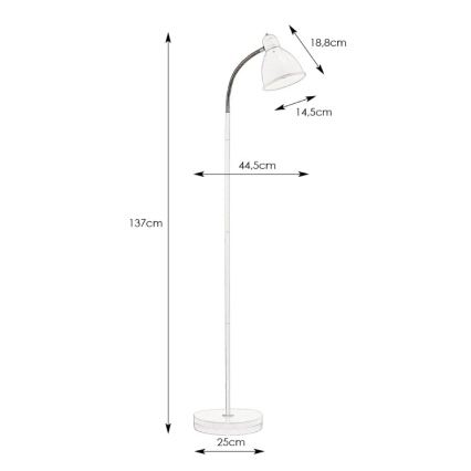 Markslöjd 108016 - Lampe sur pied NITTA 1xE27/60W/230V