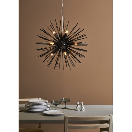 Markslöjd 108048 - Suspension filaire SOLEIL 9xE14/20W/230V noire