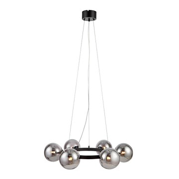 Markslöjd 108051 - Suspension filaire CIRCLE 6xG9/20W/230V noire