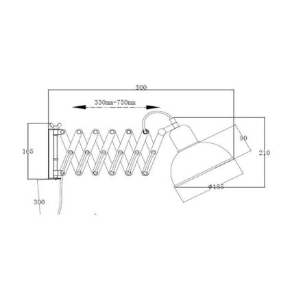 Markslöjd 108104 - Applique murale RIGGS 1xE27/60W/230V laiton