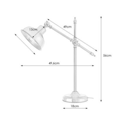 Markslöjd 108116 - Lampe de table GRIMSTAD 1xE27/60W/230V