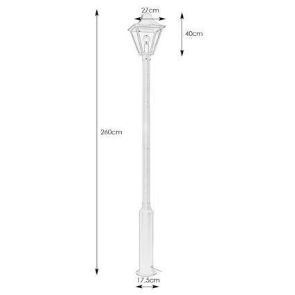 Markslöjd 108171 - Lampe d'extérieur LED GARDEN24 LED/3W/24V 260 cm IP44 noire