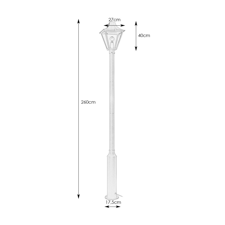Markslöjd 108171 - Lampe d'extérieur LED GARDEN24 LED/3W/24V 260 cm IP44 noire
