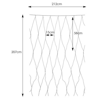 Markslöjd 108178 - Rideau lumineux LED de Noël d'extérieur GARDEN24 160xLED/4W/24V 2x2m blanc chaud