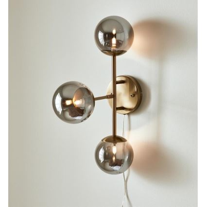 Markslöjd 108253 - Applique murale TRINITY 3xG9/20W/230V dorée/grise