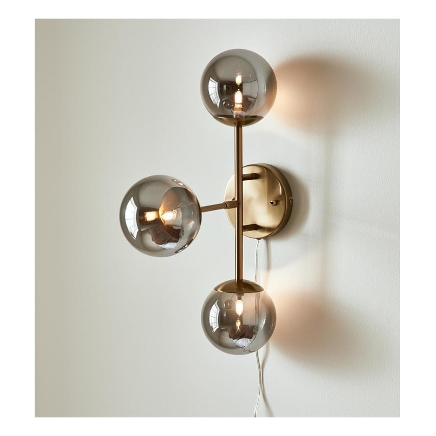 Markslöjd 108253 - Applique murale TRINITY 3xG9/20W/230V dorée/grise