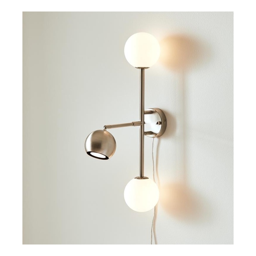 Markslöjd 108256 - Applique murale BESIDE 2xG9/20W/230V + 1xGU10/7W/230V chrome mat