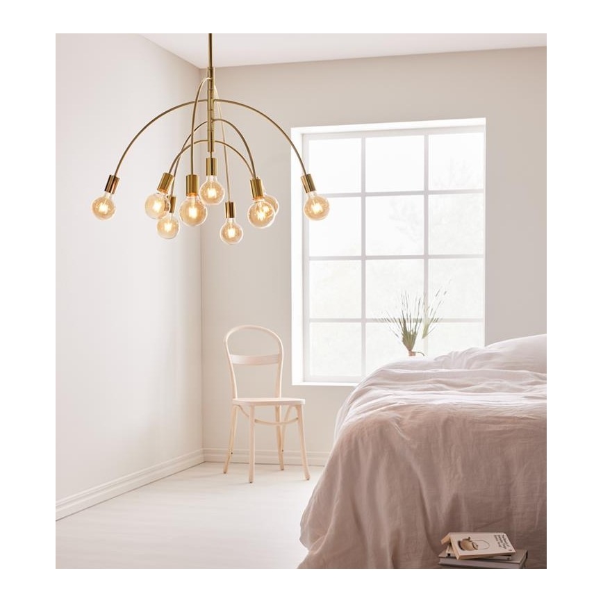 Markslöjd 108289 - Suspension filaire LAVELLO 9xE27/40W/230V dorée