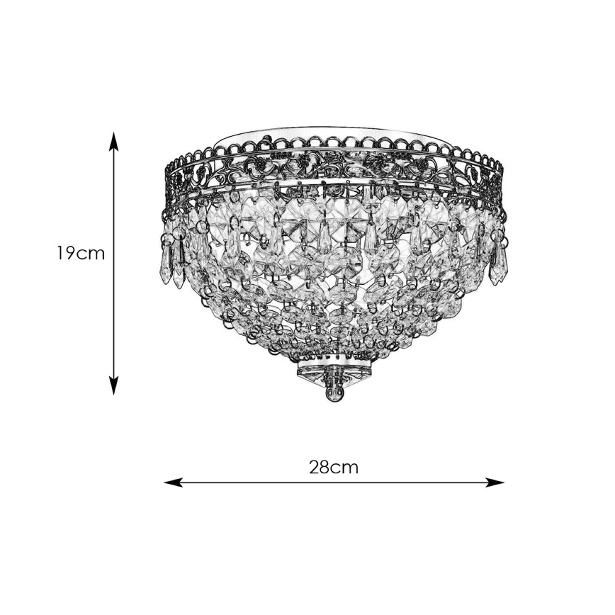 Markslöjd 108423 - Plafonnier JOLINE 2xE14/40W/230V chrome mat