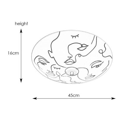 Markslöjd 108459 - Plafonnier MESSY 3xE14/40W/230V d. 43 cm