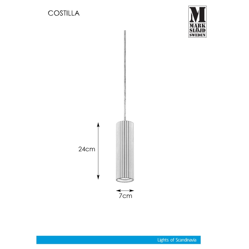 Markslöjd 108472 - Suspension filaire COSTILLA 1xGU10/7W/230V anthracite
