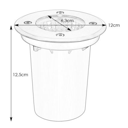Markslöjd 108536 - Luminaire encastré d'extérieur GARDEN24 LED/6,2W/24V IP44 chrome mat