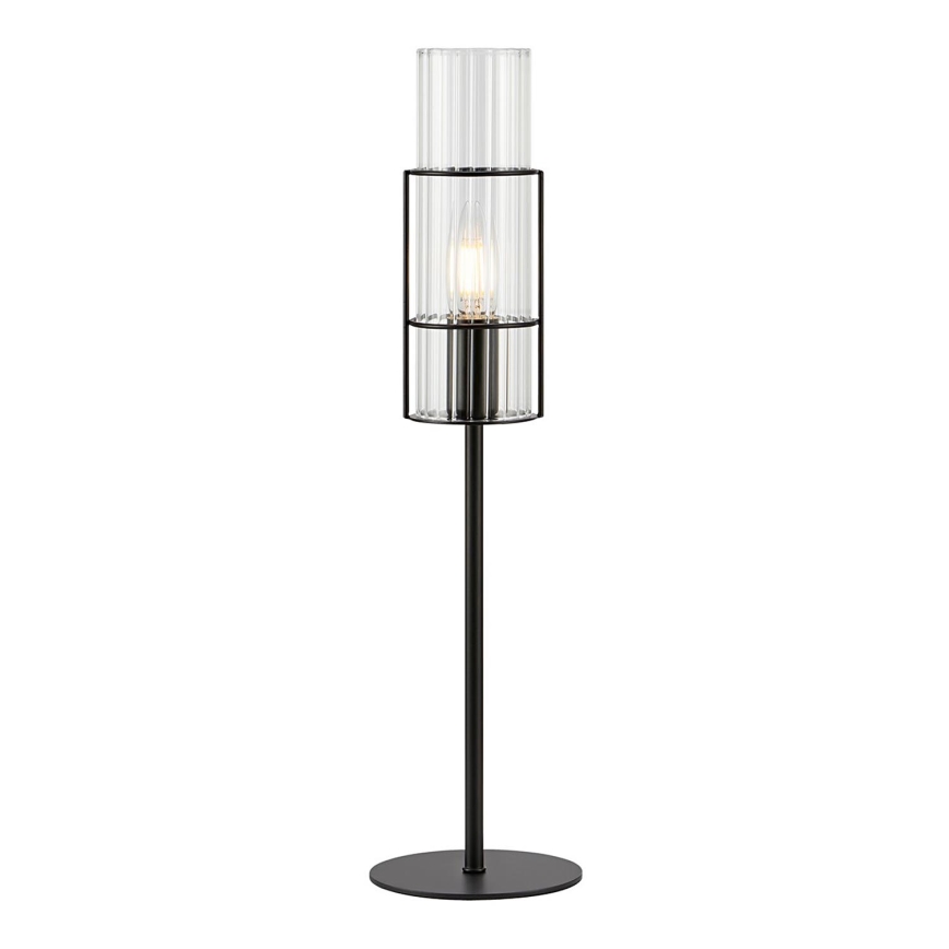 Markslöjd 108555 - Lampe de table TUBO 1xE14/40W/230V 50 cm noir/clear