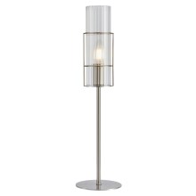 Markslöjd 108557 - Lampe de table TUBO 1xE14/40W/230V 50 cm chrome brillant/clear