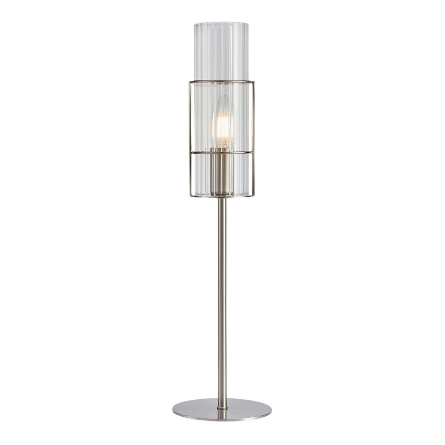 Markslöjd 108557 - Lampe de table TUBO 1xE14/40W/230V 50 cm chrome brillant/clear