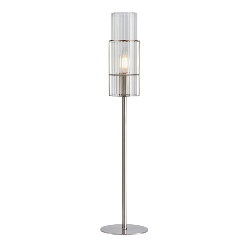 Markslöjd 108558 - Lampe de table TUBO 1xE14/40W/230V 65 cm chrome brillant/clear