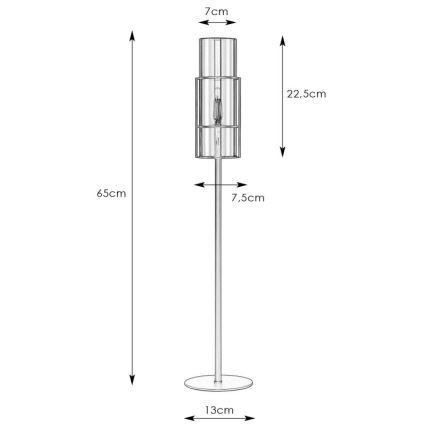 Markslöjd 108560 - Lampe de table TORCIA 1xE14/40W/230V 65 cm noir