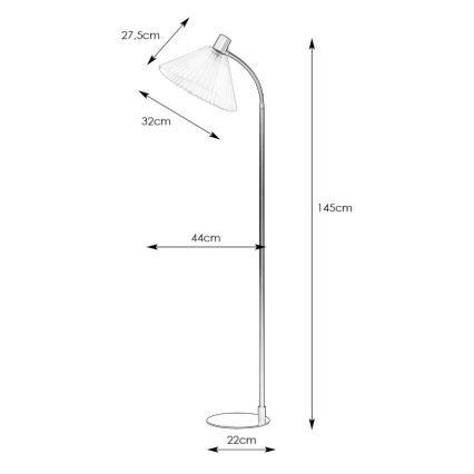 Markslöjd 108569 - Lampadaire MIRA 1xE27/40W/230V doré