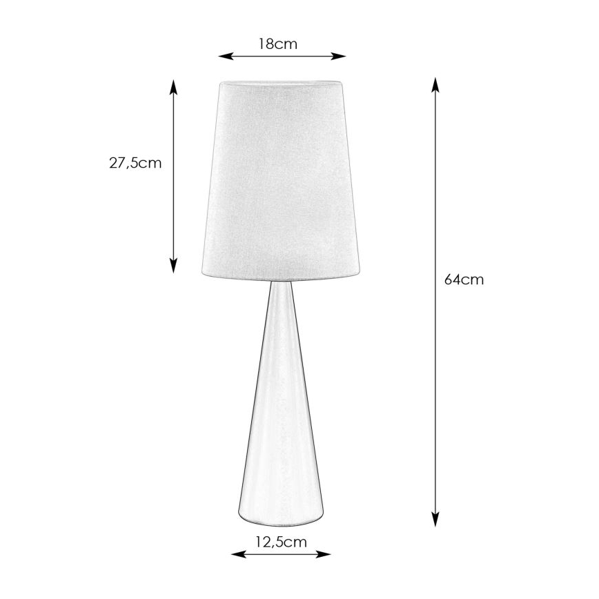 Markslöjd 108597 - Lampe de table CONUS 1xE14/40W/230V blanc/noir