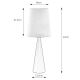 Markslöjd 108624 - Lampe de table CONUS 1xE14/40W/230V blanc/chrome mat