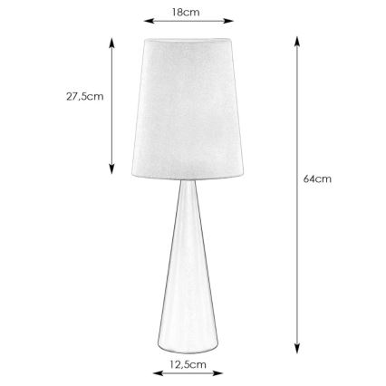 Markslöjd 108624 - Lampe de table CONUS 1xE14/40W/230V blanc/chrome mat