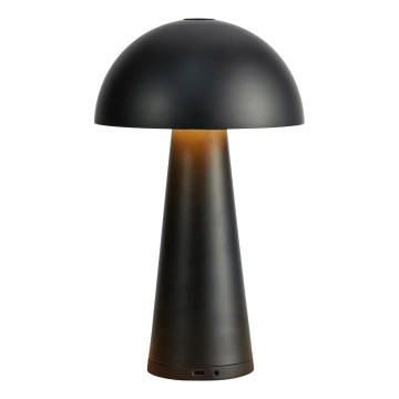 Markslöjd 108655 - Lampe de table LED rechargeable dimmable FUNGI LED/1,5 W/5 V 2000 mAh IP44 noire
