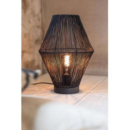 Markslöjd 108666 - Lampe de table CASA 1xE27/40W/230V noir