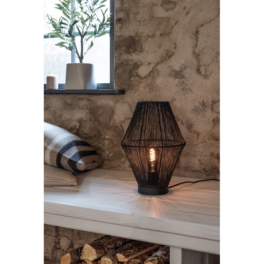 Markslöjd 108666 - Lampe de table CASA 1xE27/40W/230V noir